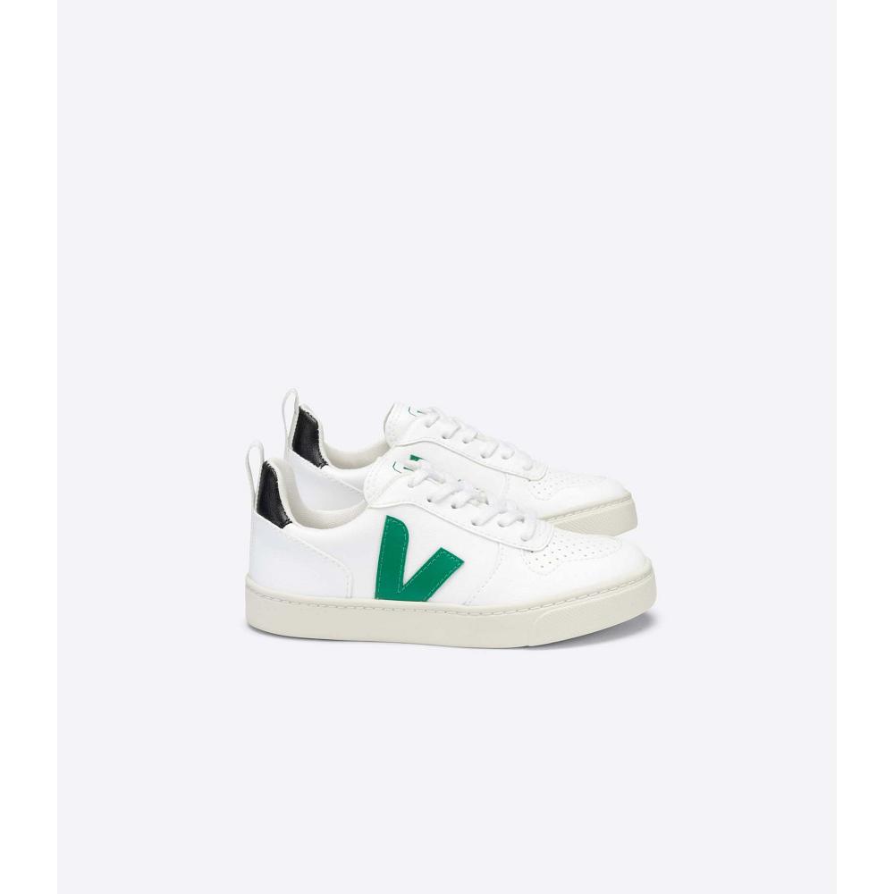 Veja V-10 LACE CWL Schoenen Kinderen White/Green | BE 788TCE